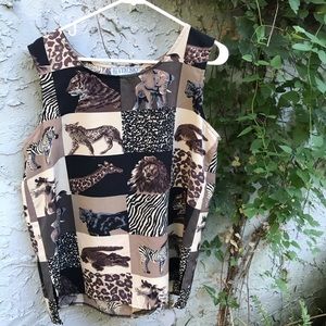 River chase animal print top
